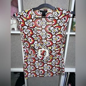 My Michelle flowy tank top with half-belt front piece